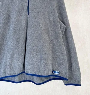 L.L. Bean 1/4 Zip Pullover Fleece Gray Outdoor Hiking Light Jacket Size XL thumbnail 8
