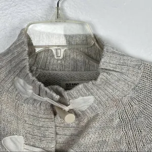 OLD NAVY Cream Knit Short Sleeves Toggle Closure Cardigan Small Neutral Boho thumbnail 9