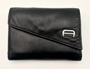 Etienne Aigner Silver Horseshoe A Tri Fold Slant Flap Accordion Wallet Vintage thumbnail 1
