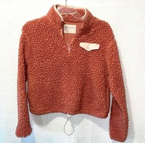 Aeropostale Women's Pink Sherpa Fuzzy Sweater - Like new Size: Small thumbnail 3