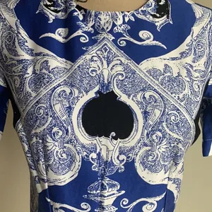 ASOS blue and white paisley mini dress thumbnail 5