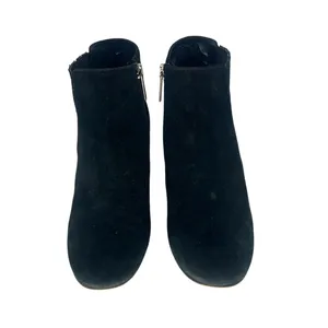 Aquatalia Suede Interior Zip Ankle‎ Boots Black 7.5 thumbnail 4