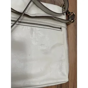 HOBO International Ivory Leather Foldover Crossbody Shoulder Bag thumbnail 8