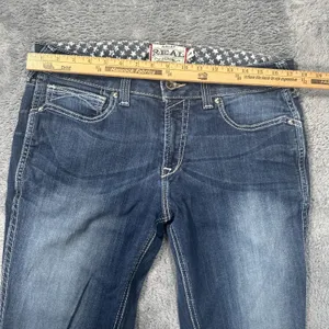 Ariat Real Denim Jeans Women 33R Blue Mid Rise Skinny Ella Stretch Denim Cowgirl thumbnail 6