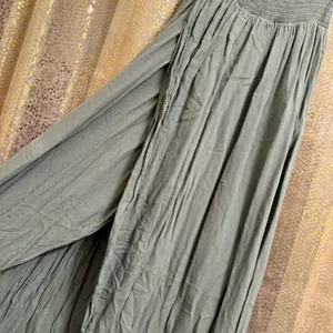 Young, Fabulous & Broke Olive Green Smocked Faux Wrap Maxi Dress Small thumbnail 6