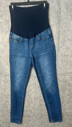 9th & Main Women's Maternity‎ Medium Blue High-Waisted skinny Jeans thumbnail 1