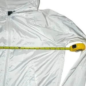 Z by Zella Windbreaker Jacket Full Zip Hoodie White Womens Medium Active Workout thumbnail 6