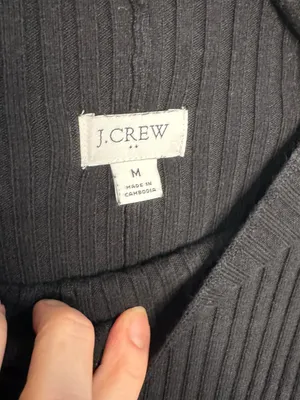 J. Crew Factory Black Ribbed Mock Neck Sweater Dress Size M thumbnail 3