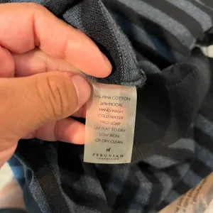 Peruvian Connection‎ Women's Dress Blue Striped Size XSmall Pima Cotton thumbnail 7