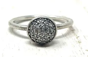 Pandora cluster dome ring, sterling silver, size 56 or 7.5 thumbnail 1
