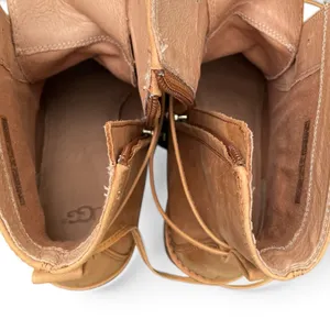 Ugg Oriana Boots Chestnut/Tan Sz 8.5 Side Zip Lace Up Western Prairie Fall thumbnail 10