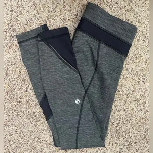 Lululemon Inspire Tight II Grey Black Size 2 thumbnail 6