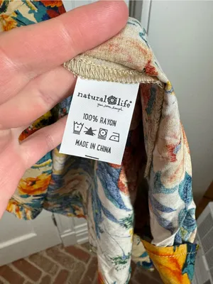NWT Natural Life Gigi Mini cami Dress Grey Orange Roses size large bohemian thumbnail 2