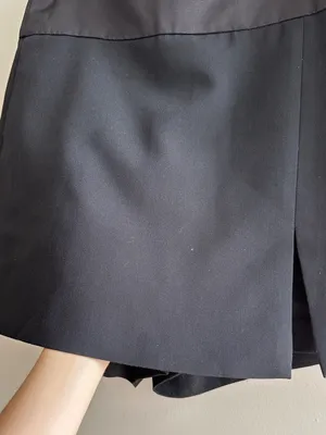 Commense High Waisted Satin Band Mini Skort, Black, Size XS thumbnail 7