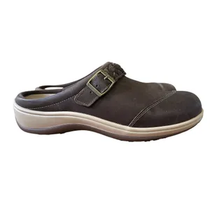 Orthofeet‎ Irma Shoes Womens Size 8.5B Slip-On Mule Clogs Brown Leather Comfort thumbnail 2