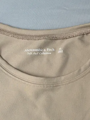 Abercrombie Beige Sleeveless Bodysuit XL Soft Stretch Minimalist Neutral Top thumbnail 3