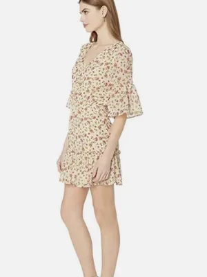 Lost + Wander Love in Bloom Floral Ruffle Mini Dress mini dress thumbnail 11