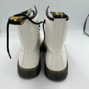 Dr. Martens Zavala White Leather Combat Boots Lace Up Womens 9 Grunge Festival‎ thumbnail 11