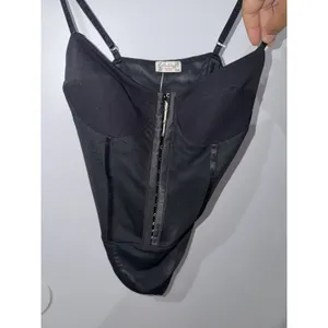 New Free People Intimately FP Night Rhythm Corset Bodysuit Black Size Small $48 thumbnail 7