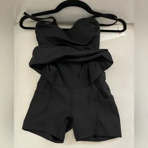 Lululemon NWT Align Cami Strap Black Dress Shorts Underneath Size 0 thumbnail 11