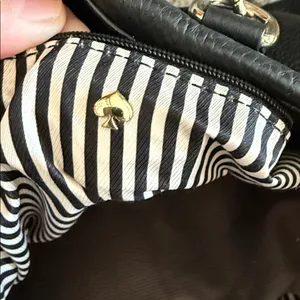 EUC Kate Spade Black Leather Expandable Shoulder Bag thumbnail 14