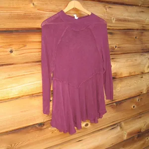 NWT Free People Maroon Top thumbnail 3