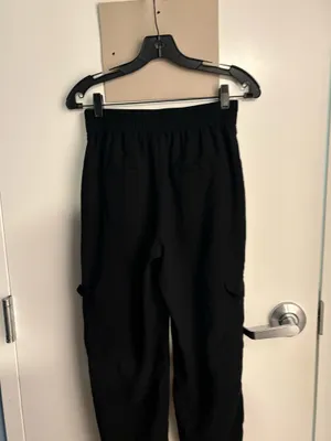 A New Day Women's Black Pants Elastic Waist Pocket Solid Regular Fit Small thumbnail 9