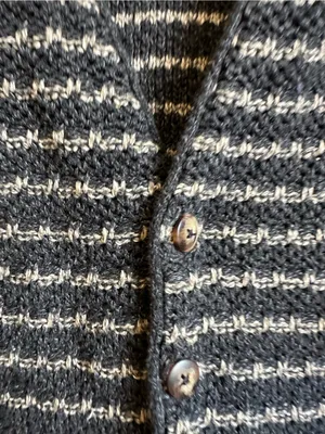 Coldwater Creek Vintage Striped V Neck Button Down Sweater Vest Womens Medium thumbnail 3