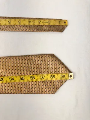 Lands’ End Handmade Tie Silk Necktie Mens Geometric Classic Gold Tie thumbnail 8
