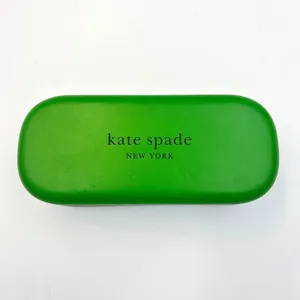 Kate Spade New York Hard Shell Eyeglass Sunglasses Case‎ Flipper Top Green Black thumbnail 2