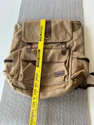 Bella Russo Tan Brown Nylon Drawstring Backpack thumbnail 7