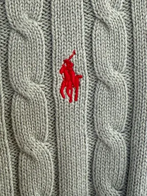 Polo Ralph Lauren Grayish Green Cable-Knit Short Sleeve Crewneck Sweater Size XS thumbnail 3