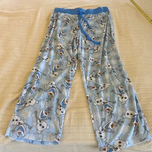 Disney Olaf fleece pajama pants. M thumbnail 3