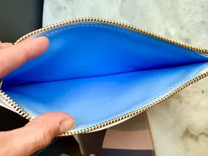 Kate Spade Zip Pouch Set of 2 - Geometric Leather Wristlet & Printed Clutch thumbnail 6