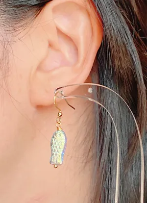 Handmade quality Czech glass beads fish unique dangle earrings⭐️🐟💕 thumbnail 8