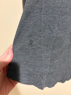 Lululemon Acadia Long Sleeve Heathered Pitch Grey Athletic Active Top Shirt thumbnail 9