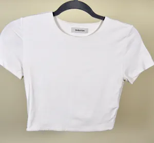 Babaton Contour Crew Cropped Tee In White thumbnail 1