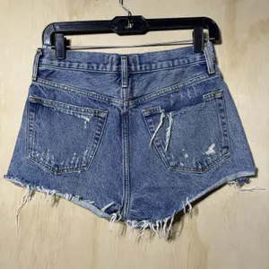 Agolde Parker Denim Shorts Womens 25 Distressed Cutoff‎ Raw Hem High Rise thumbnail 8