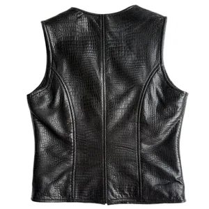 Saguaro‎ Black 100% Leather Vest Sz XS thumbnail 3