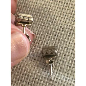 Lot a624 .25 inch length 925 sterling silver earrings stud thumbnail 5