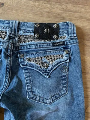 Miss Me Bermuda Shorts Sequin and Rhinestone Embellishments Size 29 thumbnail 16