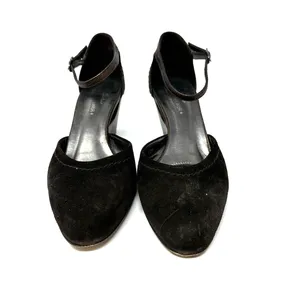 Donald J. Pliner size 6.5 M Couture France‎ made in Italy leather suede wedges thumbnail 5