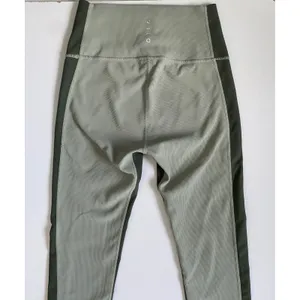 Wilo The Label Womens Ribbed High Waisted Leggings Sage Green‎ Two Tone Size S thumbnail 5
