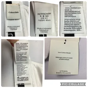 Calvin Klein White Cotton Modal Lift Bralette XS NEW! Retail $46 thumbnail 8