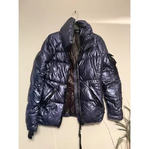 SAM. New York Women Metallic Navy Blue Goose Down Puffer Jacket Size‎ M thumbnail 2
