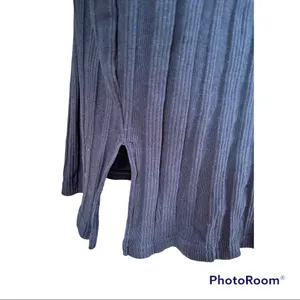 Pact Ribbed Long Sleeve Organic Cotton Midi Dress Navy Small thumbnail 6