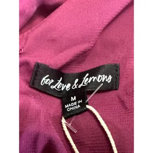 For Love & Lemons Allie Ruched Cowl Neck Draped Mini Dress Magenta Pink M NWT thumbnail 10