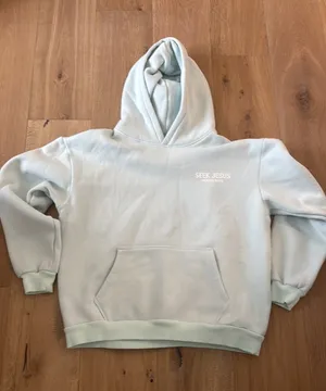 SEEK JESUS Hoodie Blue Size L thumbnail 1