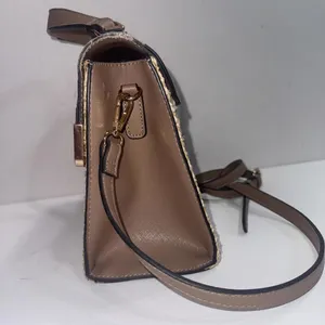Dune London Embossed Snake‎ Print Designer Lux Crossbody Gold Straw Wicker Purse thumbnail 9