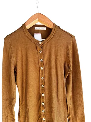Free People We The Free Gia ribbed cardigan sweater dress in tobacco brown NWT thumbnail 5